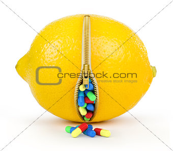 zipper lemon and pills