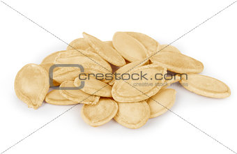 seeds pile against white background
