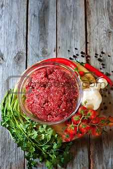 Minced meat with vegetables