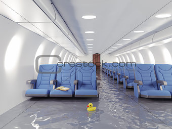 flooding airplane interior