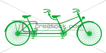Retro tandem bicycle