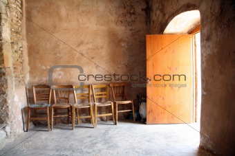 chairs inside chapel