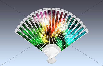 Colorful hand fan 