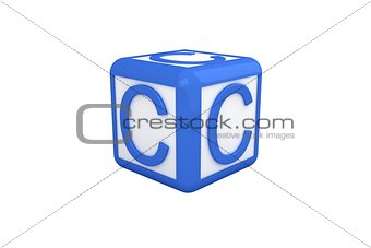 C blue and white block