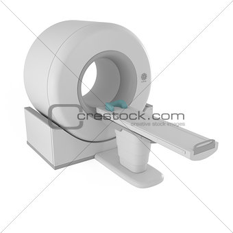 Magnetic Resonance Imager MRI scanner isolated on white