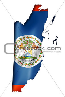 Belize flag map
