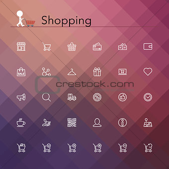 Shopping Line Icons