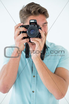 Portrait of a handsome male photographer