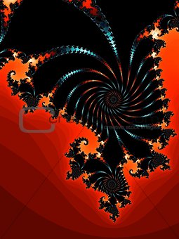 Decorative fractal background in a dark colors