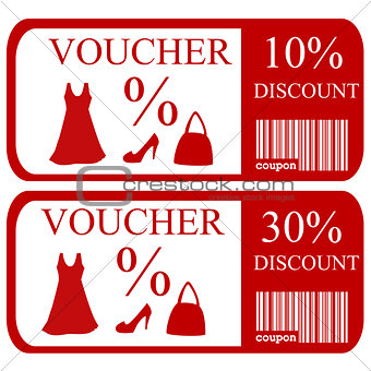 10% and 30% discount vouchers