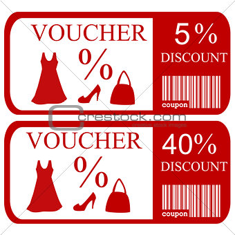 5% and 40% discount vouchers