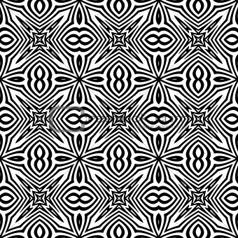 Seamless geometric pattern in a black - white colors