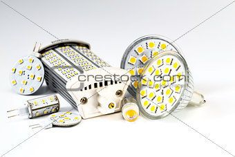various led bulbs G4, MR16, R7s and individual chips