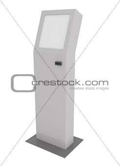 Touch Screen Pay Terminal isolated on white