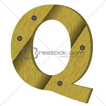 wood letter Q