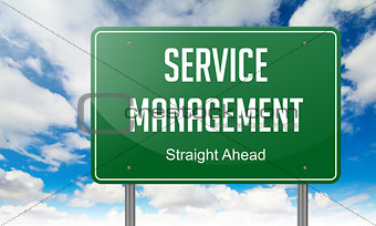 Service Management on Highway Signpost.