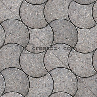 Gray Figured Pavement with Decorative Wave.