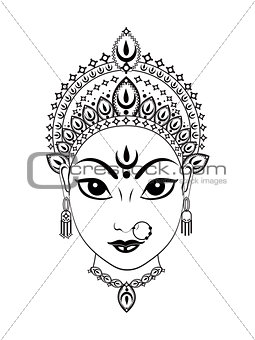 abstract artistic detailed durga background
