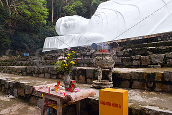 Lying Buddah statue in Ta Cu mountain, Vietnam.