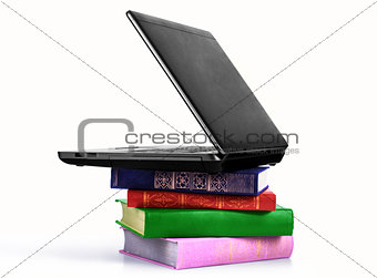 Books and laptop