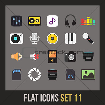 Flat icons set 11