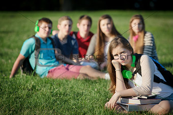 Lonely Teen with Group
