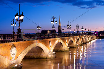 The Pont de pierre in Bordeaux