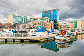Grand Canal dock in Dublin