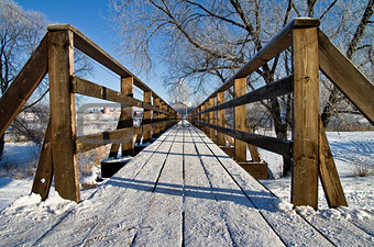 Pedestrian bridge in Suzdal, Russia,