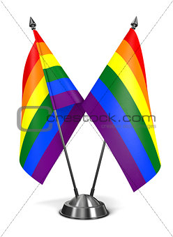 Rainbow Gay Pride Miniature Flags.