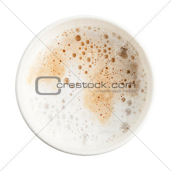 Coffee. Paper cup espresso on white background