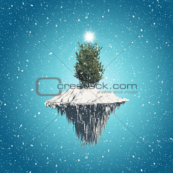 Floating Christmas tree island