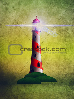 Grunge lighthouse