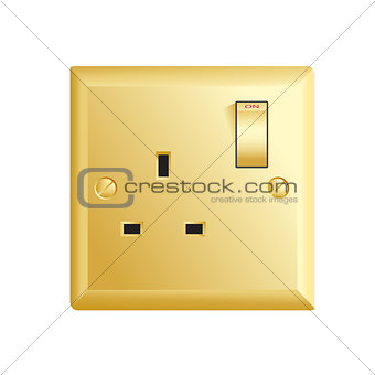 Gold UK socket