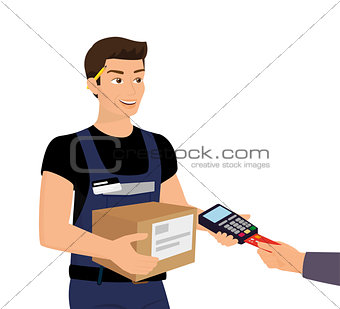Delivery service and payment by credit card