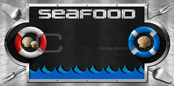 Blackboard for Seafood Menu
