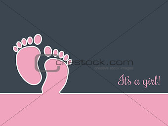 Simplistic baby shower greeting card invitation