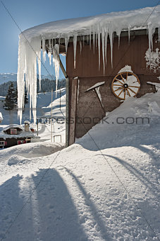 Icy House in the Alps