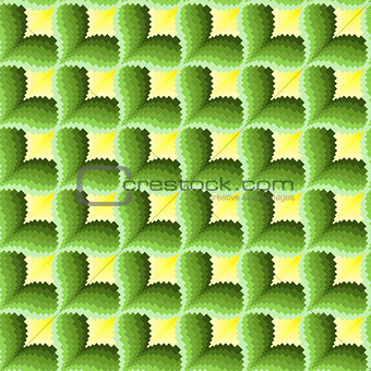 Green and yellow ornamental seamless pattern