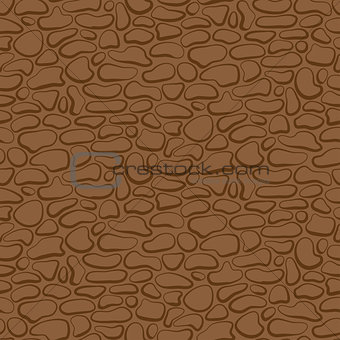 Vector. Seamless stone wall. brown pattern