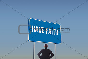 Have faith against blue sky