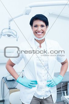 Portrait of happy confident female dentist