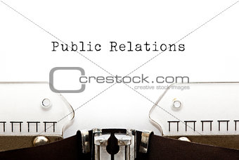 Public Relations Typewriter