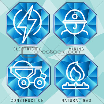 Energy Sector Icon Set