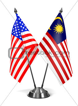 USA and Malaysia - Miniature Flags.