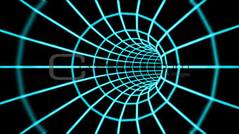 Abstract 3d tunnel from a grid. 