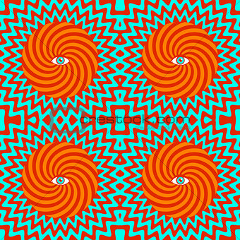 hypnotic retro seamless pattern