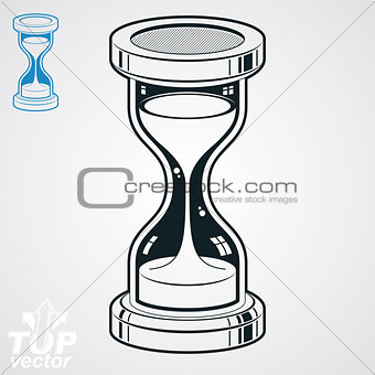 Eps8 highly detailed vector sand-glass illustration, includes ad