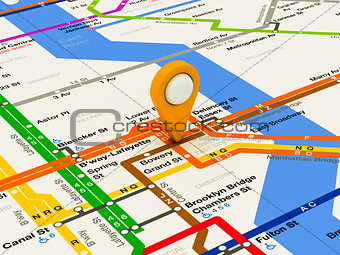 New York navigation subway map