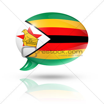 Zimbabwean flag speech bubble